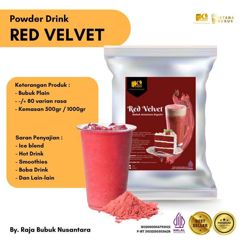 Bubuk Minuman King Powder Rasa Red Velvet 0