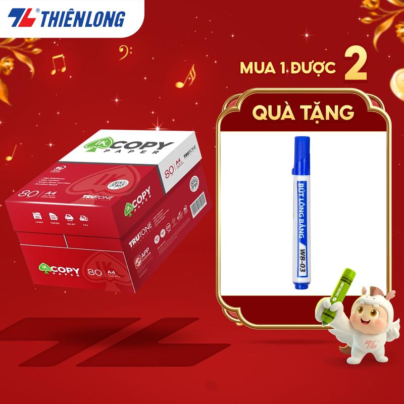 Combo 5 ream Giấy in A4 giấy photo IK Copy 80gsm độ dày cao đều màu không gợn sóng không xơ xước và không tách lớp