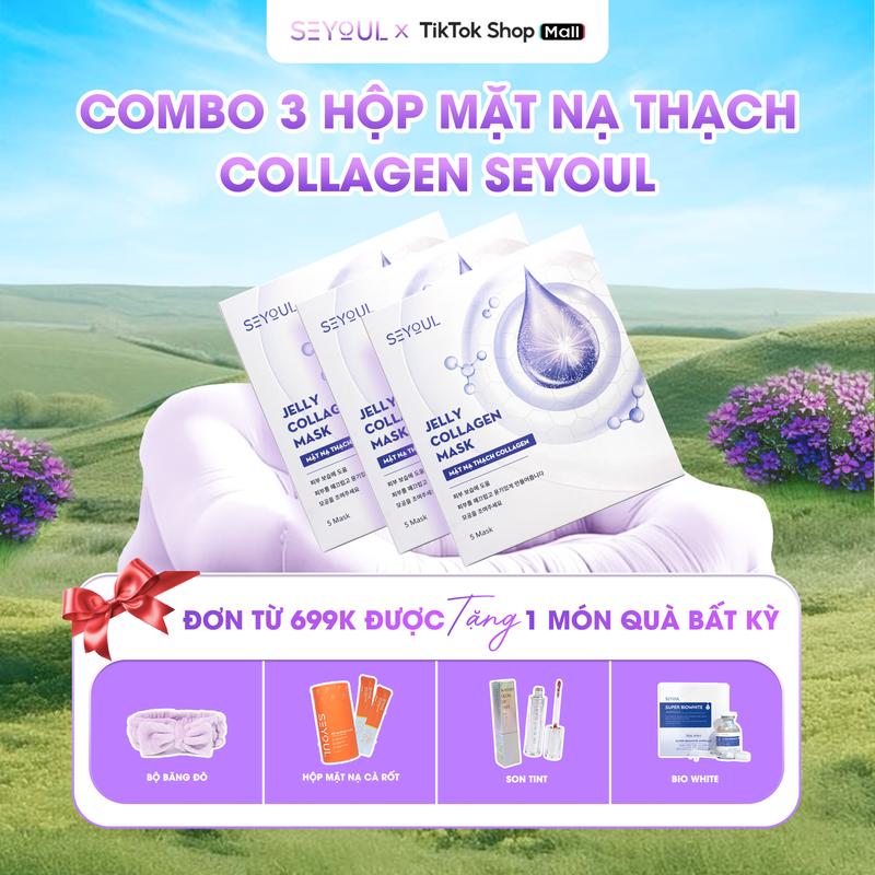 [SEYOUL] - Combo 3 hộp mặt nạ thạch Collagen - Jelly Collagen Mask SEYOUL