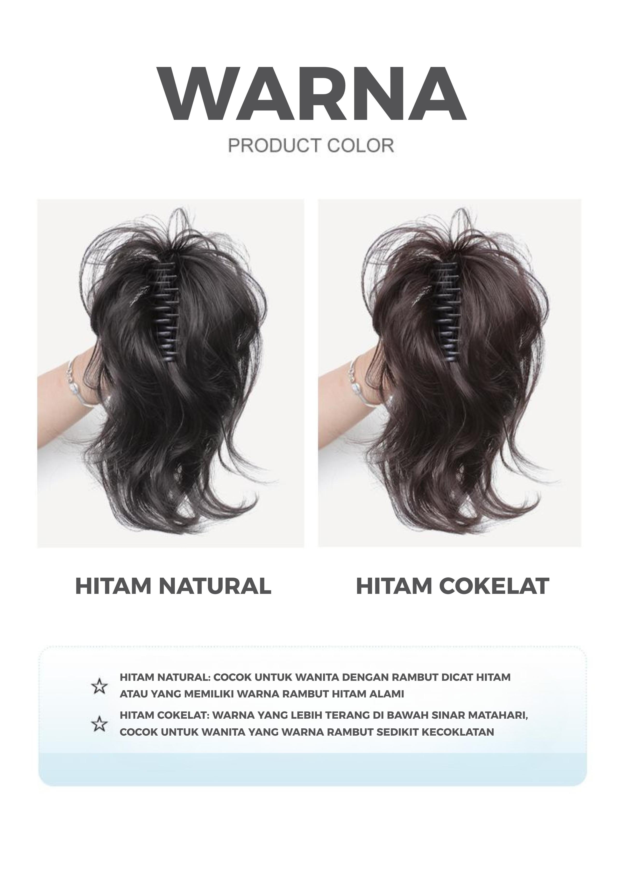 J4 - Cenlana Rambut Palsu Model Jepitan Tinggi Bergelombang Ala Duyung Cocok Untuk Gaya Hot Girl Cewek Stylish Atau Gaya Imut Dengan Jepitan Klip Model Pendek Mengembang Dan Ada Juga Tipe Ekor Kuda Air Mancur Wig