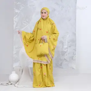 BELINA - Mukena Dewasa Katun  Premium Bordir  Mukena Renda Mewah Elegant