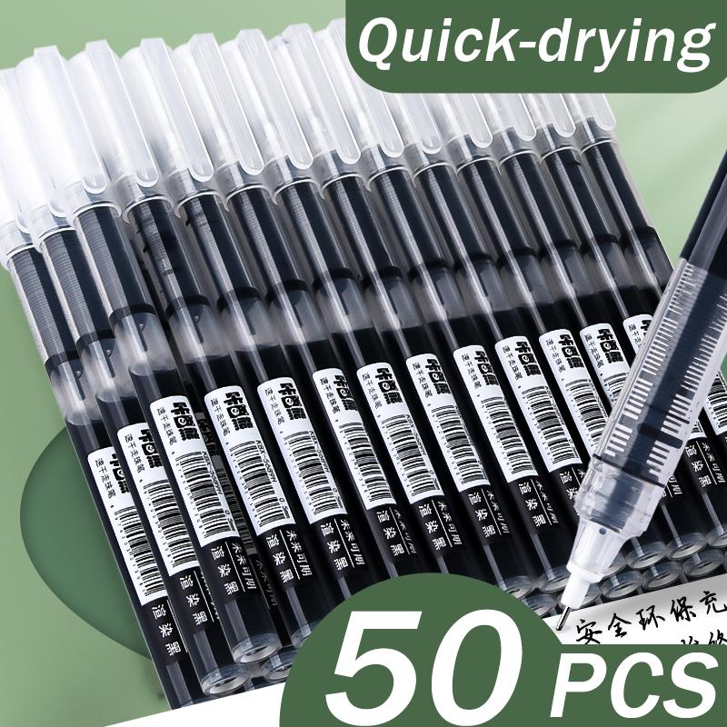 50PCS Quick-Drying Gel Pen 0.5mm liquid ball pen Dry Ink pen - TikTok ...