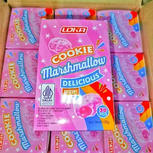 [Isi 30pcs] Masrmallow Cookie Stroberi Apel (kecil) Strawberry Snack