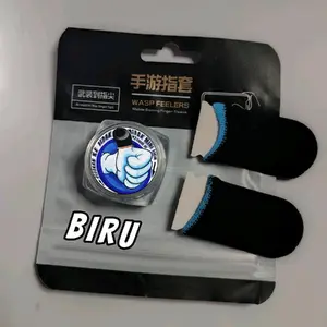 Sarung Jempol +bedak GEM1NG Mini & Stiker. membuat layar hp lebih lebih responsif100% serta licinn