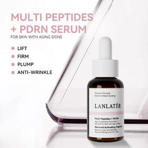 LANLATER Serum Multi Peptides + PDRN untuk Kulit Tanda Penuaan Meningkatkan Lift Kencang & Mengurangkan Kerutan Wajah peelingsolution