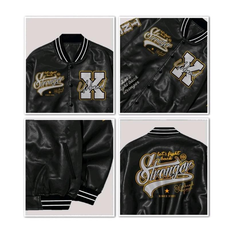 Product Introduction of X urband absolute jaket kulit sintetis varsity unisex Bomber university lets fight stronger Gudang jaket store 7