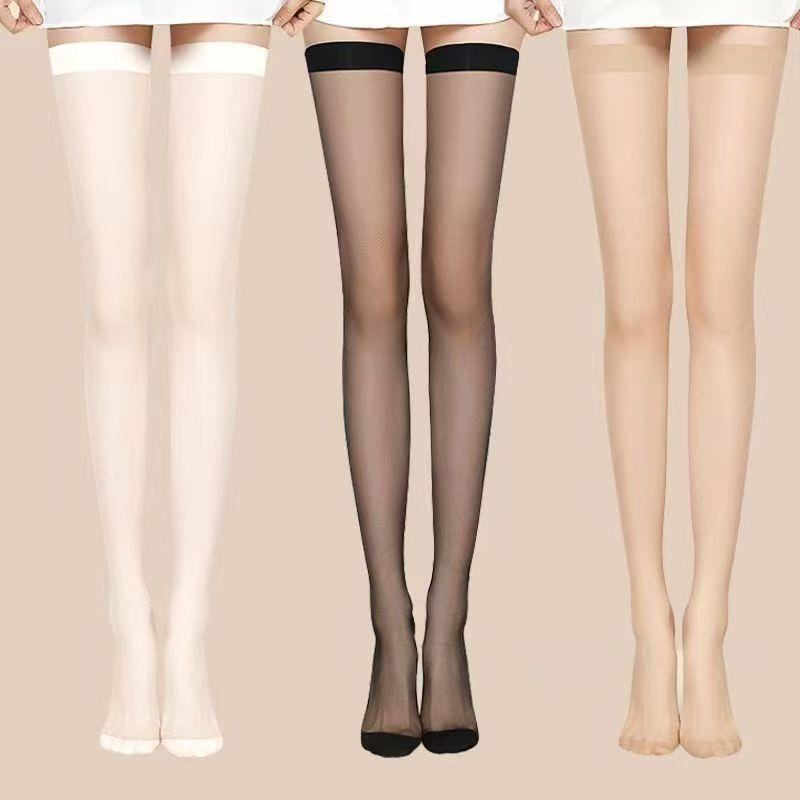  Tất Dài Cho Nữ Siêu Mỏng Mùa Hè Chống Vỡ Màu Da Thịt Tất Đầu Gối Cao Đến Nửa Không Trơn Trượt Tất Trắng JK Dễ Thương Và Gợi Cảm 