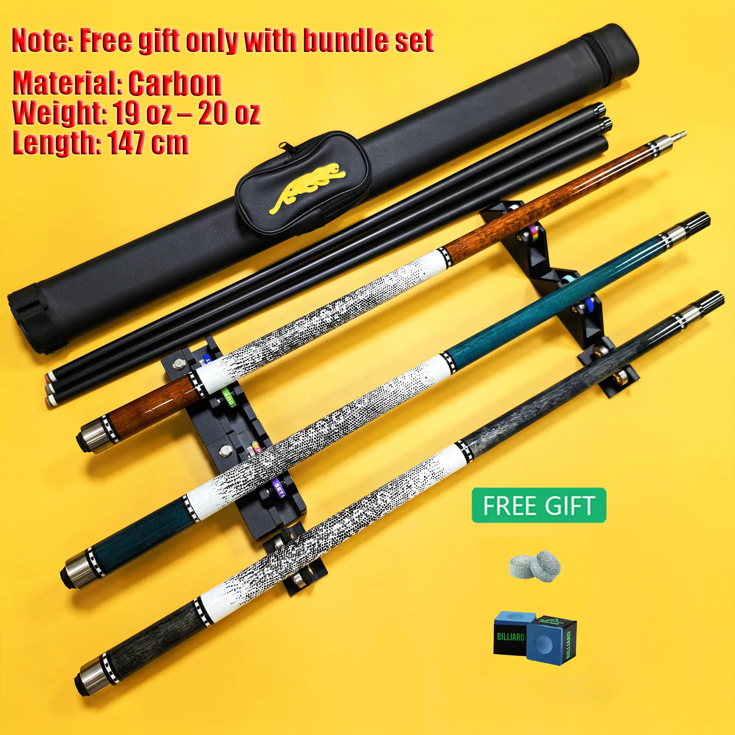 Stik Biliar Serat Karbon Billiard Stick Profesional Carbon Fiber Stik Billiards 1/2 Terbagi Kepala stik 11.5mm 12.5mm tongkat biliar Cue Stick Ball filter Play Set universal Cue snooker chalk low deflection full set tip cue case