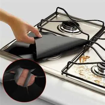 Alas Cover Kompor Reusable Stovetop Burner Protector 27x27cm 4 PCS
