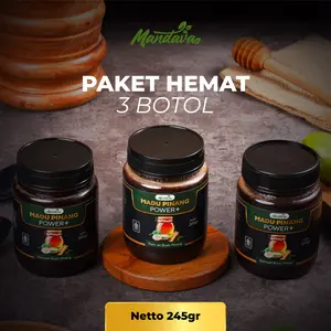 Mandava Paket 3 Botol Madu Pinang Super Hemat Herbal Honey Power Mandava 245gr Hemat dan Terjangkau