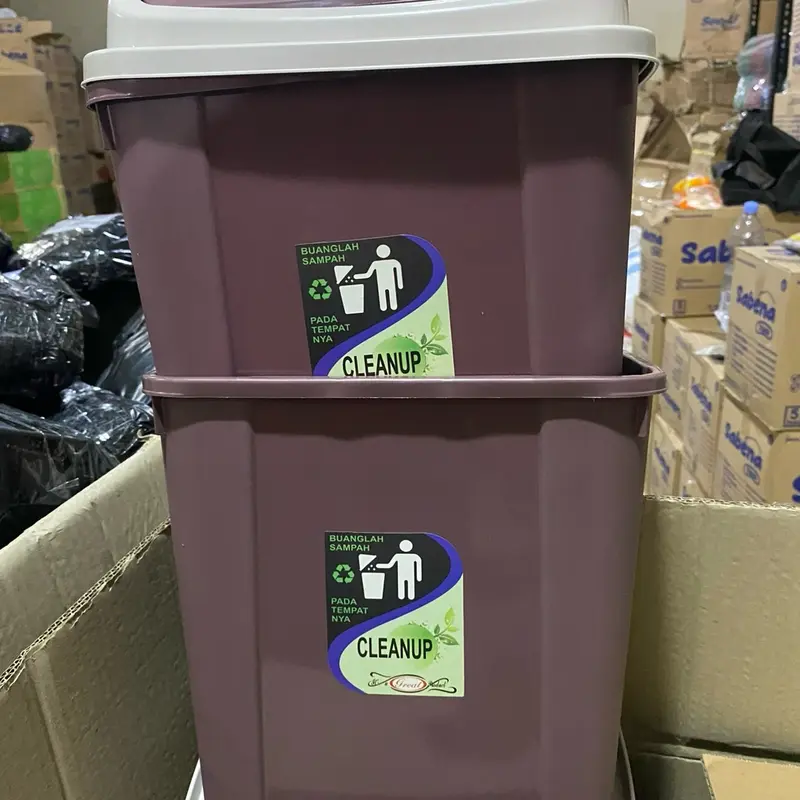 TEMPAT SAMPAH MOCA 5L warna coklat Buka Tutup 2