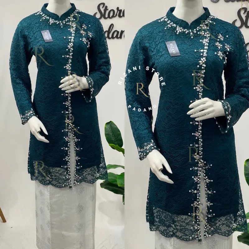 ￼set kebaya brukat payet Nagita/kebaya modern/kebaya ibu besan/kebaya kondangan Brokat Motif Songket Bawahan Dress Panjang Wisuda Lilit Wanita Baju Setelan Pesta Batik 3