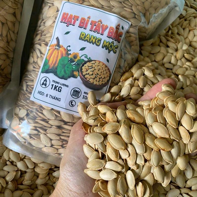1kg Hạt Bí Tây Bắc Rang Mộc - Trọng Lượng 1kg - HSD 6 Tháng - Sản Phẩm Tươi Mới