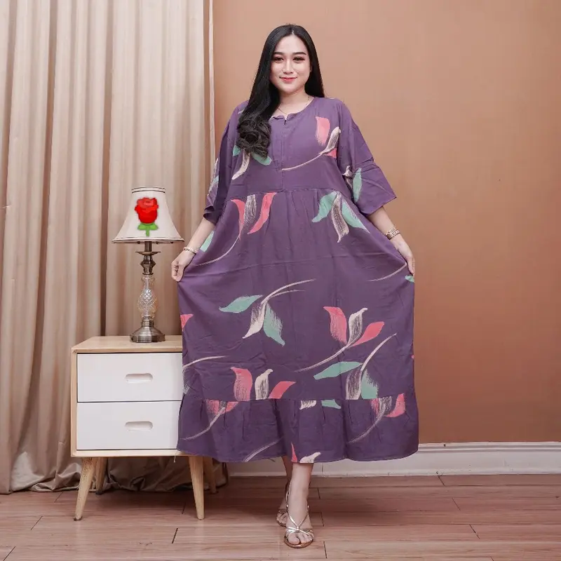 DASTER SUPER JUMBO LD 140CM ADEM DAN NYAMAN BUSUI MOTIF TULIP Rayon 0