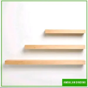 Rak Ambalan Dinding melayang aestetik kebutuhan rumah garasi kayu
