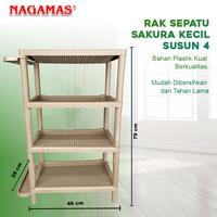 Gambar NAGAMAS Rak Sepatu premium Sakura Kecil Susun 4 / Rak Sepatu 4 Susun / Rak Susun Serbaguna Plastik dari Nagamas Official Store Kota Tangerang 3 Tokopedia