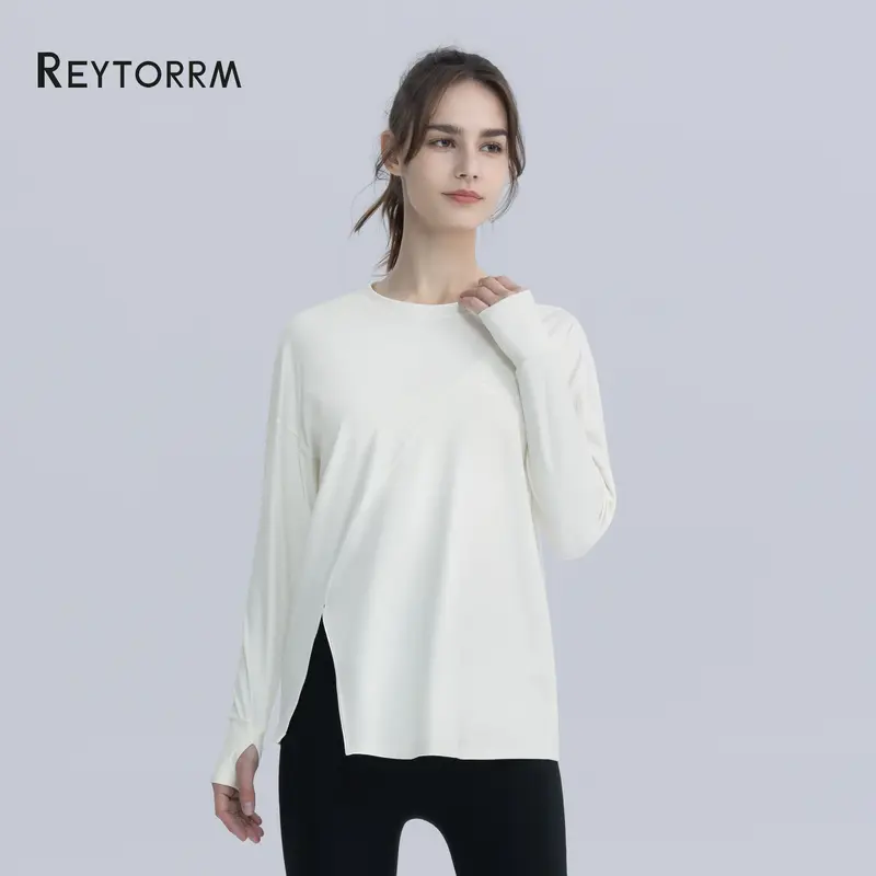 Reytorrm Baju Atau Atasan Olahraga Wanita Lengan Panjang Kaos Long Sleeve T-Shirt Yoga oversize Sport. (CX009) 7