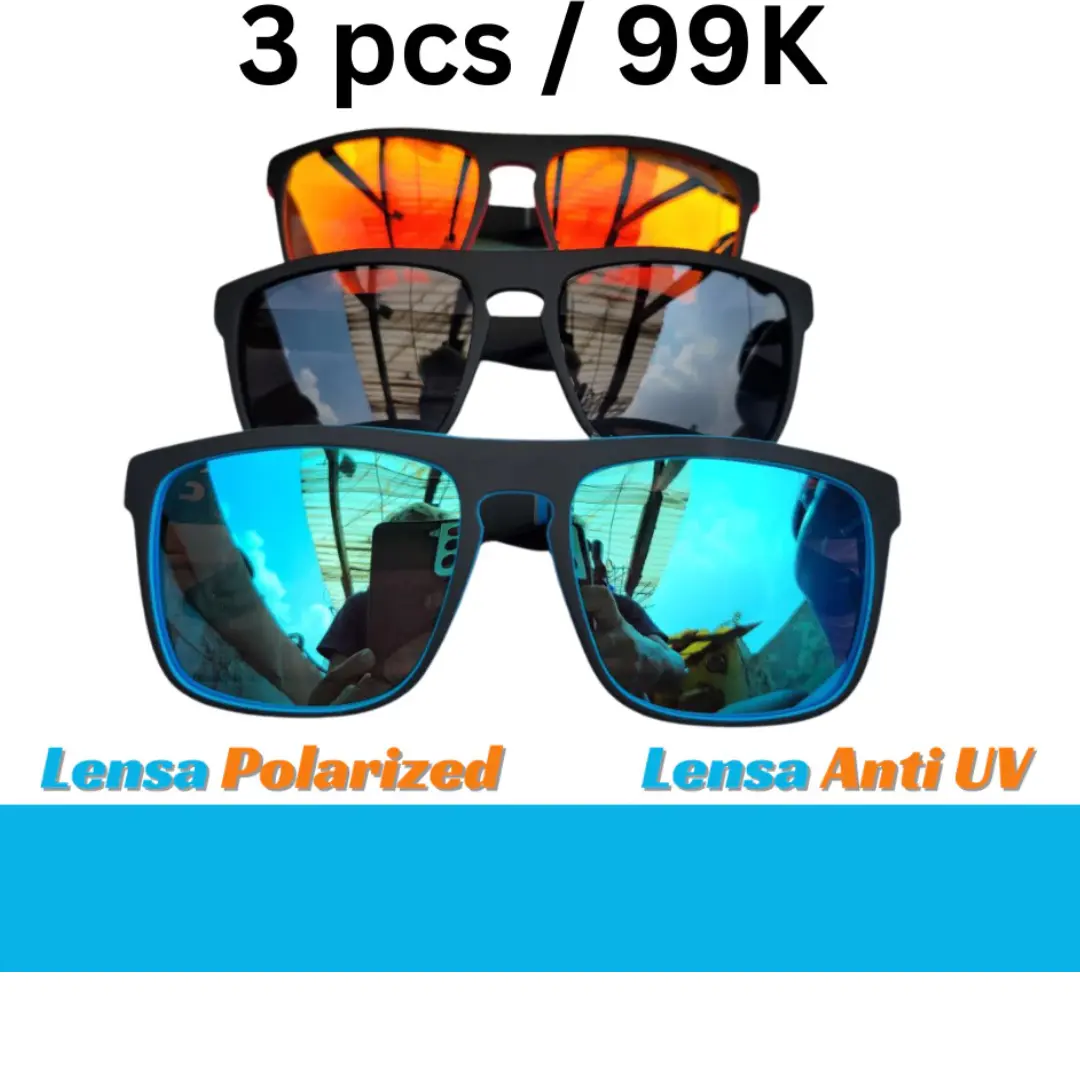 Kacamata Polarized  Anti Gores HD Dapat 3pcs Sesuai Gambar