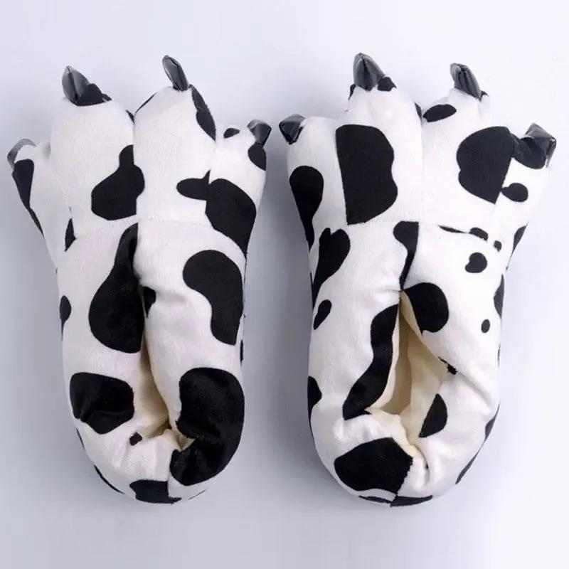 Product Introduction of Cartoon Animal Shoes Paw Shoes Autumn and Winter Lovers Bag with Warm Shoes Men and Women Children Monster Home Shoes 4