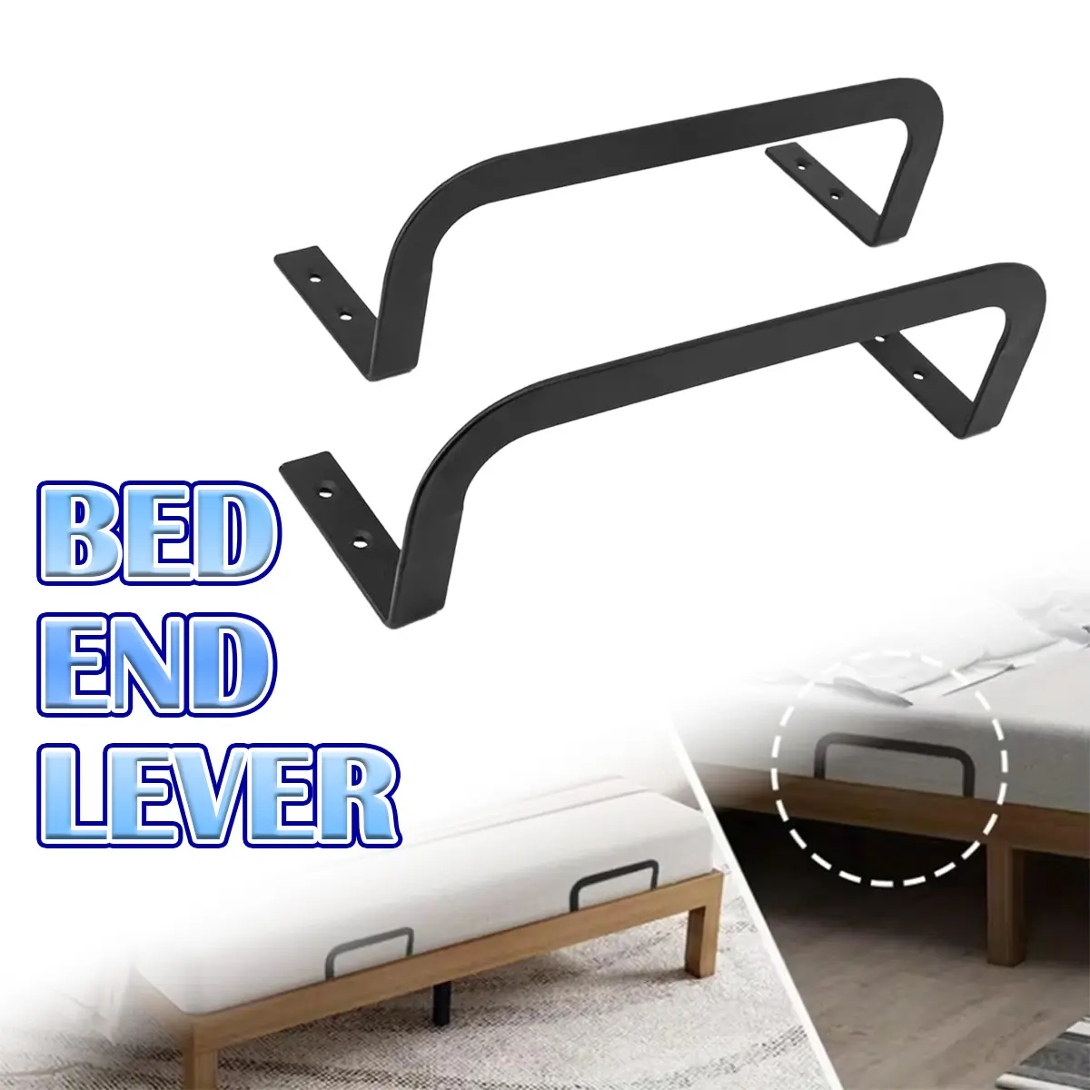 2PCS Pagar pengaman tempat tidur empuk antiselip pembatas papan tempat tidur/Pengikat kasur