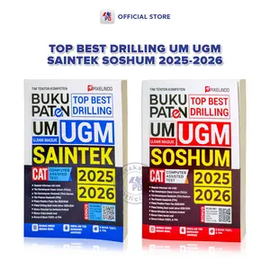 Buku Ujian / Buku Paten Top Best Drilling UM UGM Soshum Saintek 2025-2026 / Ujian Masuk Universitas Gadjah Mada / AR-RUZZ MEDIA - AR