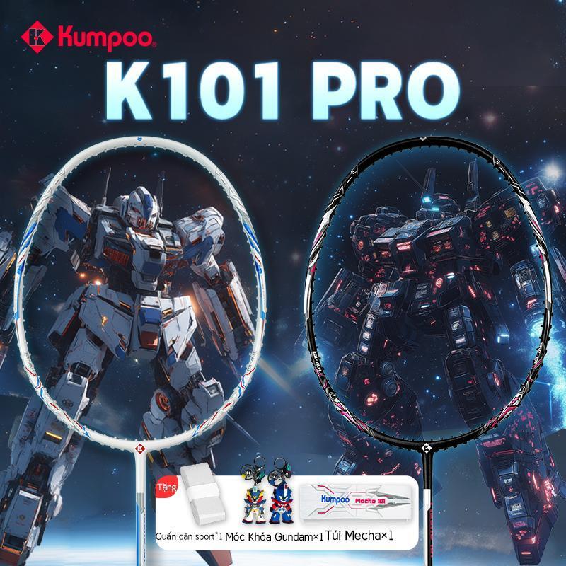 Vợt Cầu Lông Kumpoo K101 Pro Phiên Bản Nâng Cấp Đồng Thương Hiệu Mecha Sợi Carbon Hoàn Toàn Siêu Nhẹ Thích Hợp Cho Người Mới Bắt Đầu Tập Luyện Tấn Công Và Thi Đấu Tặng Kèm 1 Túi Mecha 2 Đầu Cắm Tay Cầm 1 Móc Chìa Khóa Mecha Quà Tặng Miễn Phí