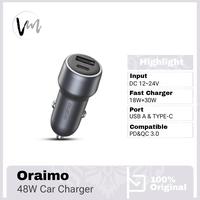 Gambar Oraimo Car Charger Motor / Mobil Bullet 48 OCC-73D Quick Fast Charging 48W carger USB A USB C dari Venus Mobile Kota Administrasi Jakarta Barat 1 Tokopedia
