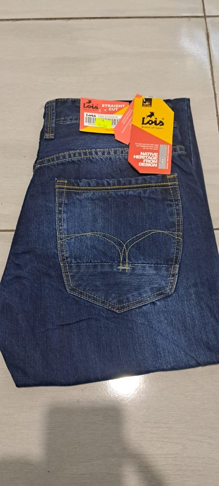 Product Introduction of TERBRU CELANA LOIS PREMIUM, HANYA 2 WARNA ORIGINAL Jeans Biru Nyaman Denim Panjang Cowok Keren Pria Tebal Standar Hitam Distro 19