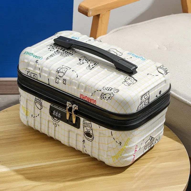 Túi Đựng Mỹ Phẩm, Thiết Kế Graffiti, Dành Cho Nữ, Dung Tích Lớn 18 Inch, Vali Cầm Tay Hộp Dụng Cụ Làm Đẹp, Túi Đựng Đồ Vệ Sinh Cá Nhân Nhỏ