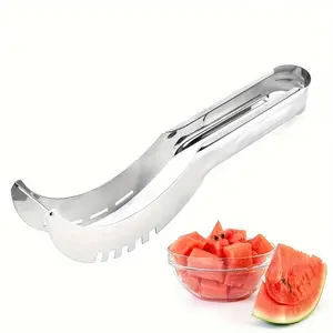 Stainless Steel Watermelon Slicer & Fruit Cutter with - Heavy-Cut Capable for Watermelons, Apples, Carrots