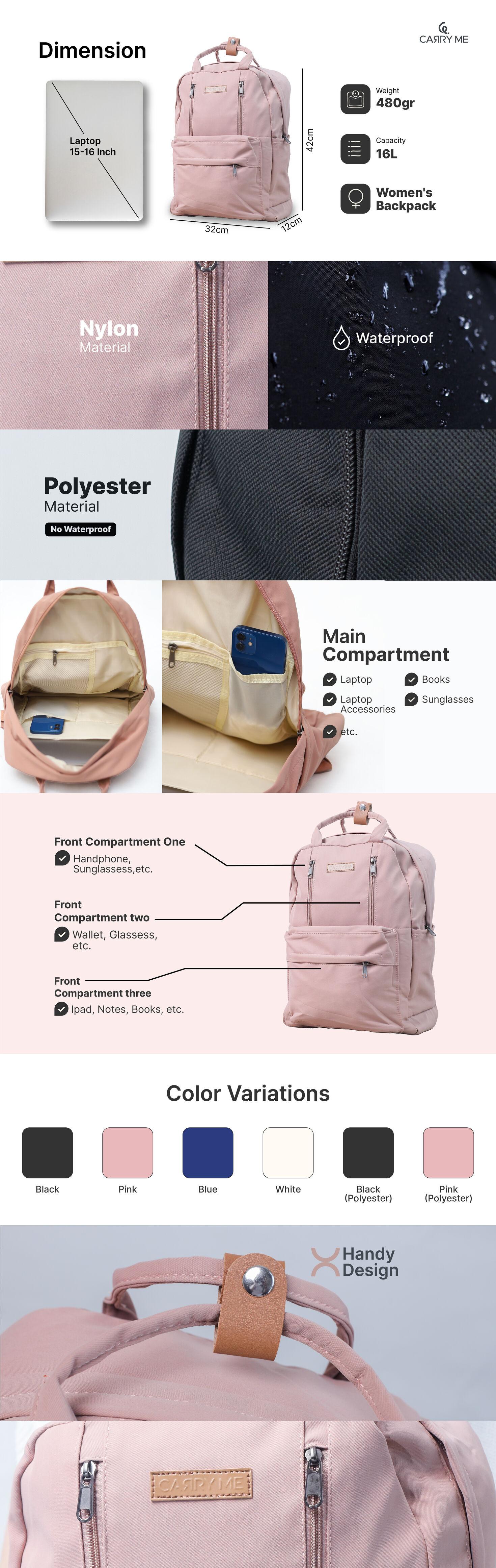 Carry Me - Delunna Backpack / Ransel Kuliah Sekolah Wanita Carry Me - Delunna Backpack / Ransel Kuliah Sekolah Wanita