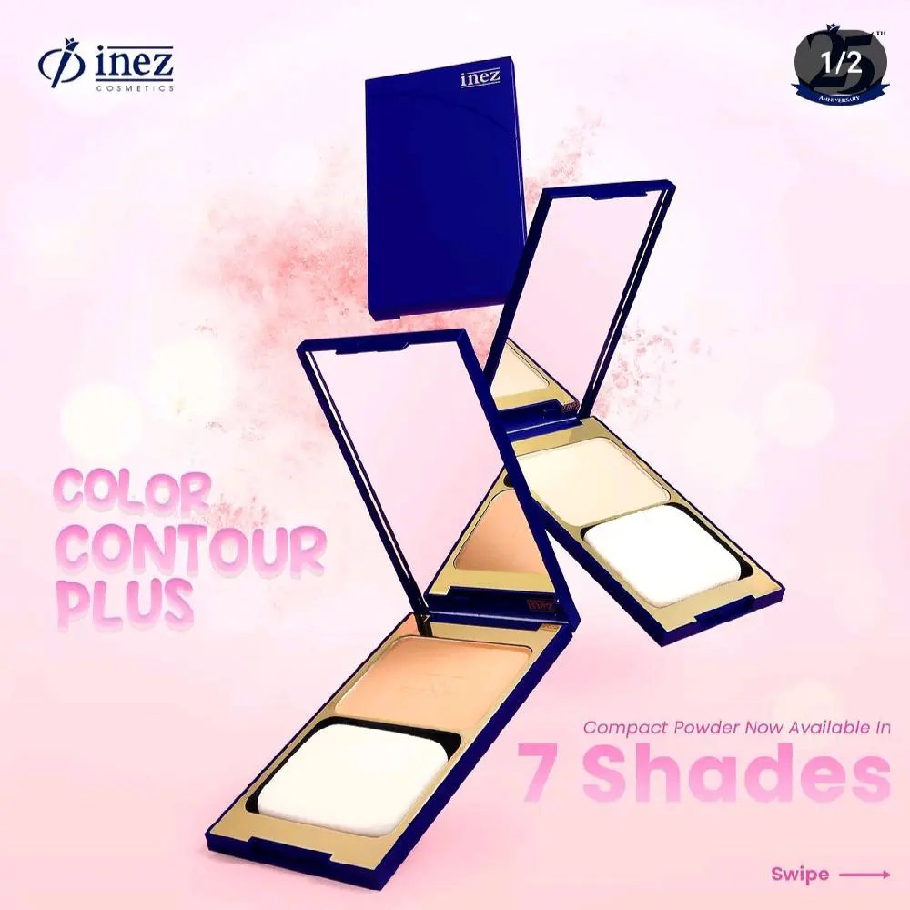 INEZ COSMETICS ORIGINAL COMPACT POWDER/BEDAK PADAT/BEDAK FLAWLESS Wajah
