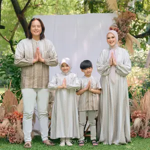 Nobby Sarimbit Mauli RLM Regular Long Mandarin Koko Lengan Panjang Baju Pria Bahan Pollycotton Dobby Baju Lebaran