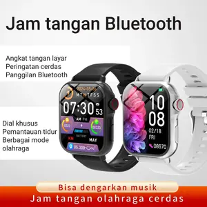 Jam tangan pintar nirkabel Bluetooth jam tangan mode olahraga tahan air jam tangan