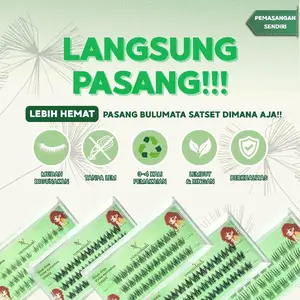 LANGSUNG TEMPEL - VENNELASH Bulu Mata Tanpa Lem Langsung Tempel Mudah di Pasang, Bulumata Eyelash Extension Sudah Ada Gel Perekat Harga hemat