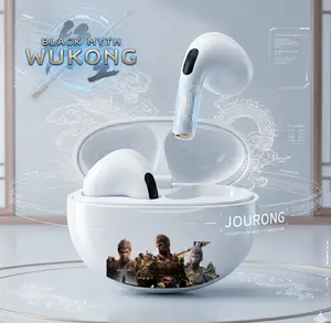 [Garansi Resmi] Black Myth Wukong TWS Bluetooth  Earphone ANC Peredam Kebisingan  Earbuds Mikrofon Internal HD Baterai 24 Jam Cocok Untuk Olahraga