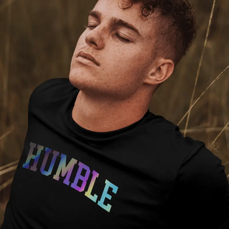 Kaos Distro HUMBLE REFLEKTIF RAINBOW HUMBEL Tshirt Distro Unisex Pria Wanita Cotton Combed 24s DTF Nyaman Keren Gratis Ganci & Sticker [TERSEDIA UKURAN BIG SIZE] 1