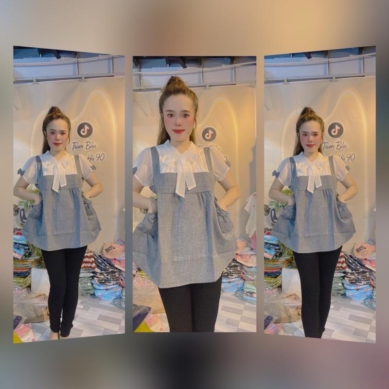  Áo bầu yếm karo thêu hình xinh 45 70kg 