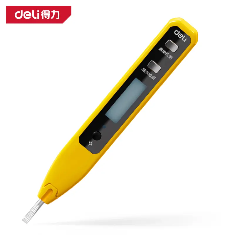 Deli Digital Test Pen / Tespen Digital 12-250 VAC / DC 14 cm DL8005