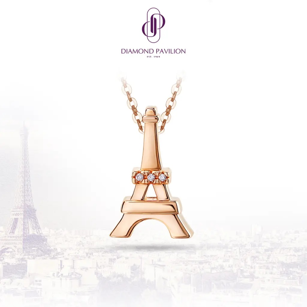 Diamond Pavilion Kalung Emas Batu Berlian Parissa Necklace Beaute De Paris