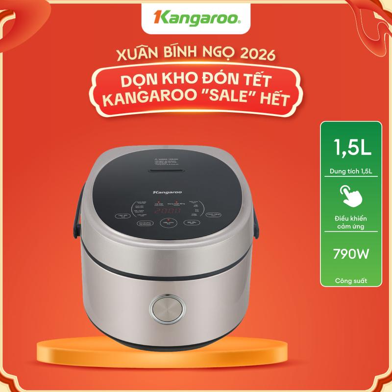    IH   Nồi cơm điện tử 1.5L Kangaroo KG15DR10- công suất 760W. 