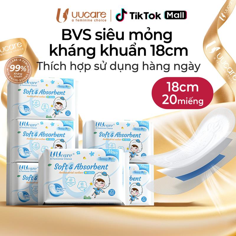 Combo 3 6 Gói Băng Vệ Sinh UUcare Young Girl Hàng Ngày – 18cm 20 Miếng Gói | Mềm Mại Thân Thiện Với Da Thoáng Khí Giao Hàng Đóng Gói Kín Đáo