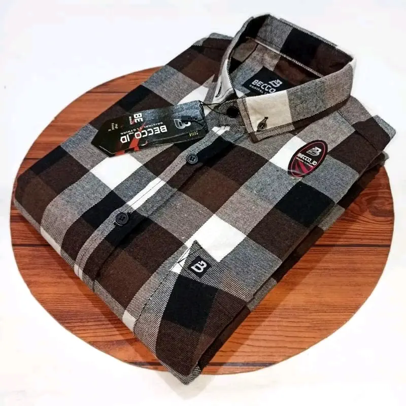 KEMEJA FLANEL MOTIF KOTAK CATUR BIRU M-4XL LENGAN PAJANG PRIA WANITA TERLARIS LUMBUT HALUS Casual Kain Lembut Distro 2
