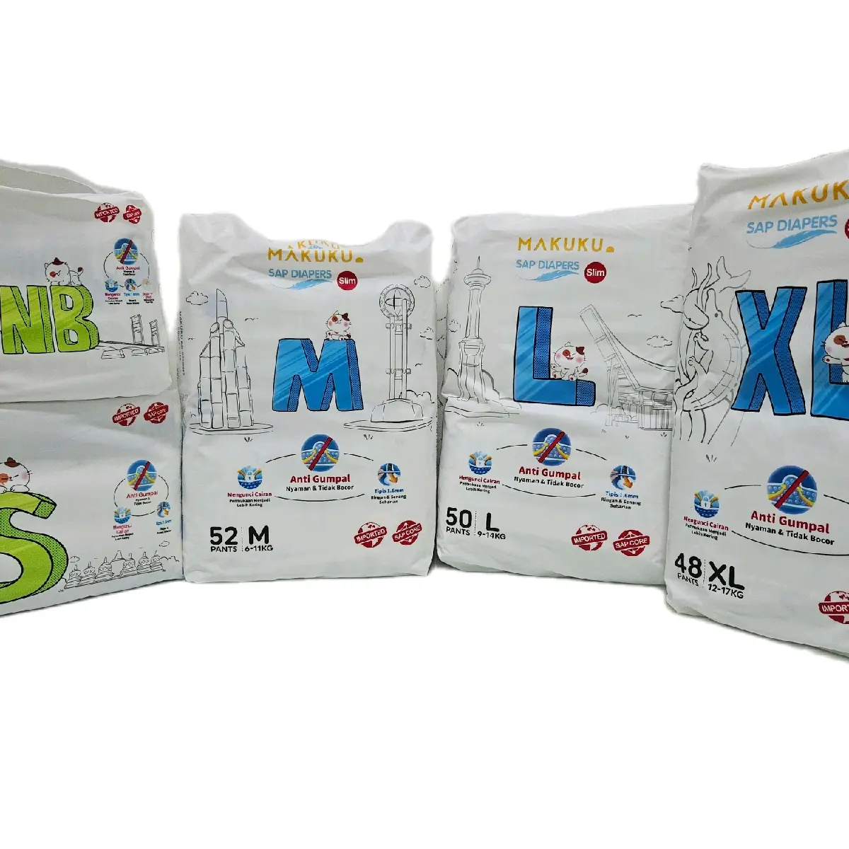 MAKUKU SAP DIAPERS SLIM # Popok New Generation SAP