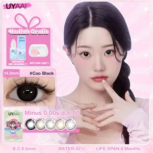 [COD] UYAAI SOFTLENS Coo LENSA KONTAK 14.0mm-14.2 MM MINUS 0-4.00  USE 6 MONTH Contact Lens Eye Soflen