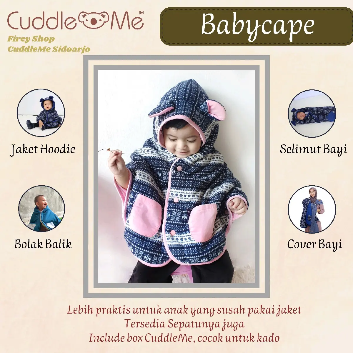 Babycape CuddleMe Jaket Bayi Cuddle Me
