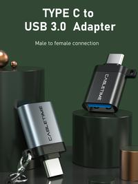 Gambar CABLETIME Adapter OTG USB Type C to USB 3.0 Female - CP71  Black dari Inprotek Kota Administrasi Jakarta Barat 5 Tokopedia