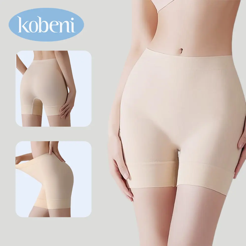 (Indonesia Stock) KOBENI seamless safety short pants woman premium / celana pendek ketat dalaman wanita / celana dalam short pants / celana boxer / celana segi empat seamless / celana pendek  seamless / celana seamless high waist Hitam （Kni-063）