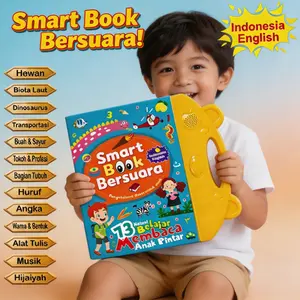 COD Buku Interaktif Belajar Sambil Bermain dan Bernyanyi Mainan Suara Edukasi Anak 3 Bahasa Indonesia Inggris Arab 26 Halaman Touch Sound Lengkap untuk Tk Paud Balita Huruf Angka Binatang Buah Warna Profesi Waterproof Bisa Dihapus Kembali