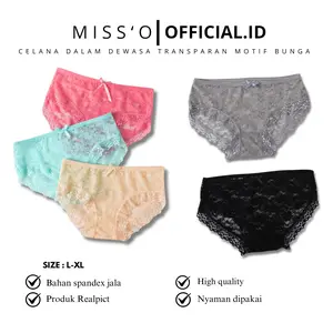 Missoofficial.id CD036 Celana Dalam Transparan Women Motif Bunga Panties Wanita CD Seamless Wanita Katun Pendek Missoofficial.id CD036 Celana Dalam Transparan Women Motif Bunga Panties Wanita CD Seamless Wanita Katun Pendek